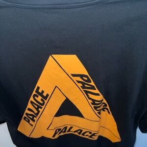 PALACE Dark Tee with Vibrant Orange Logo